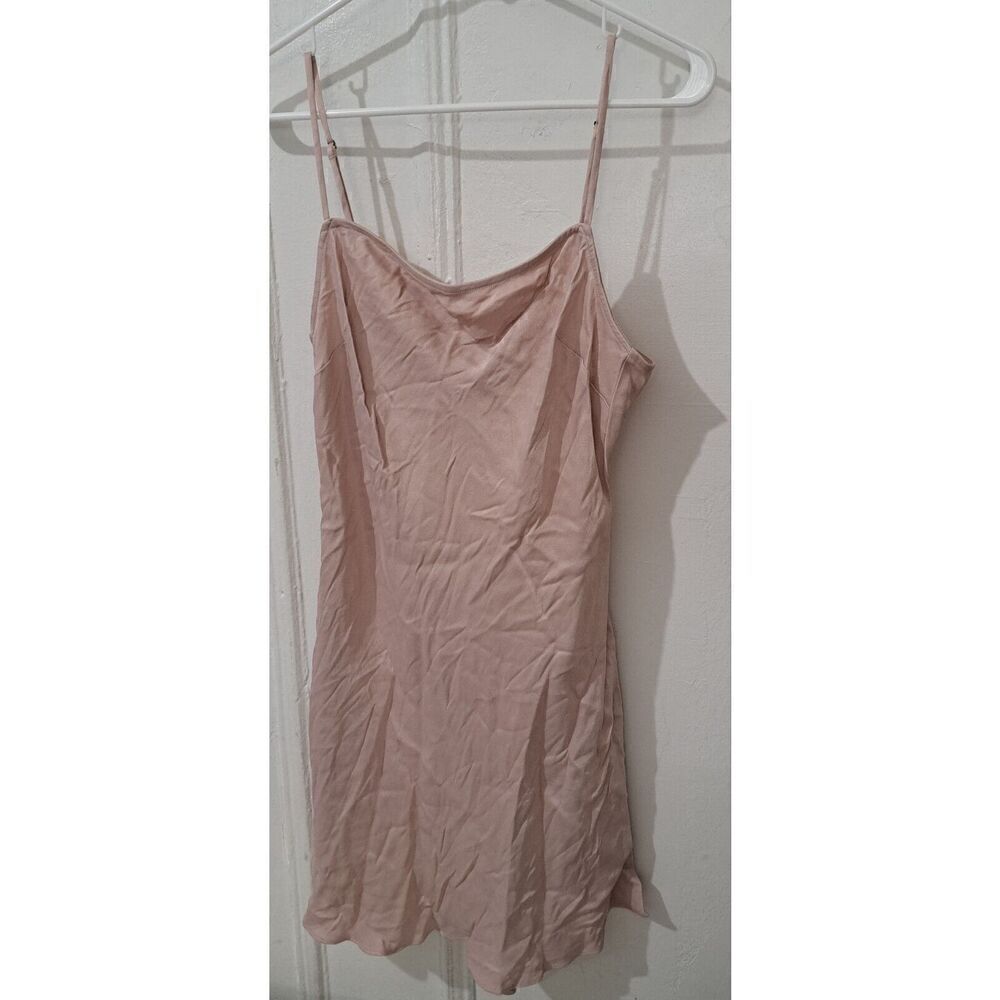 Wilfred Womens Medium Square Neck Mini Slip Dresss Beige Coquette Bratz core